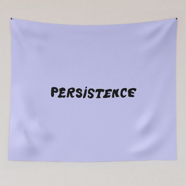 Item preview, Lavender/purple-and-black persistence handwritten block letters motivational graphic word designed and sold by StudyPuff.
