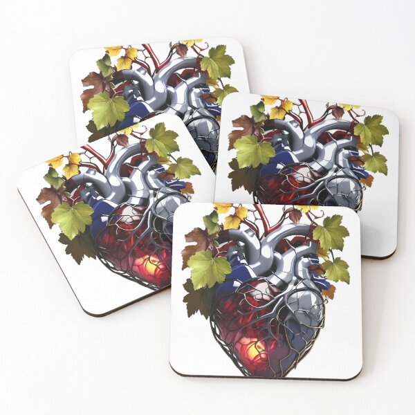 Artikelvorschau, Rotes und silbernes Herzdesign: Half Blood Half Machine [Unbreakable Love] entworfen und verkauft von Crowbuilt.
