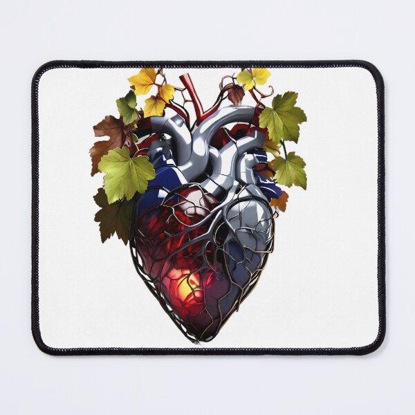 Item preview, Red & Silver Heart Design: Half Blood Half Machine [Unbreakable Love] designed and sold by Crowbuilt.