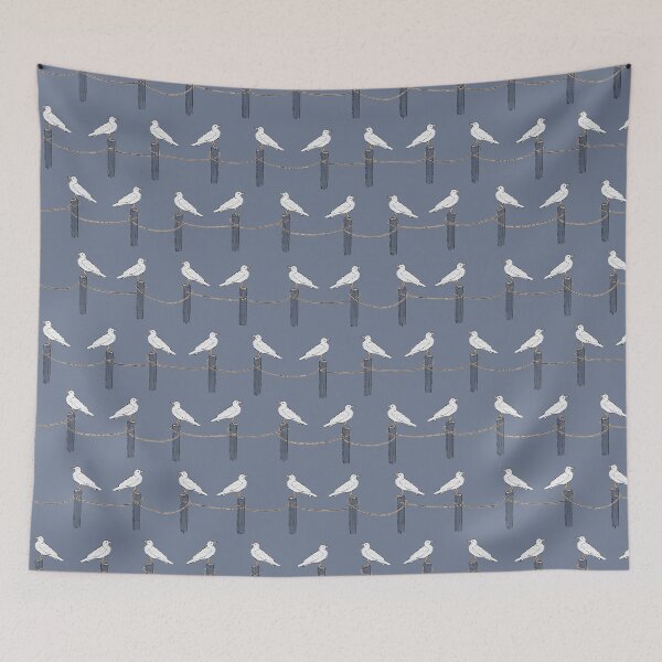 Item preview, seagulls on the fence designed and sold by Sara Frane.