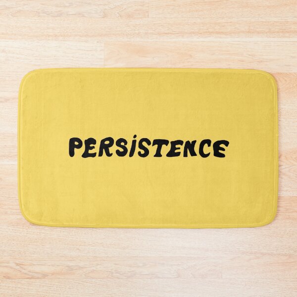 Item preview, Yellow-and-black persistence handwritten block letters motivational graphic word designed and sold by StudyPuff.