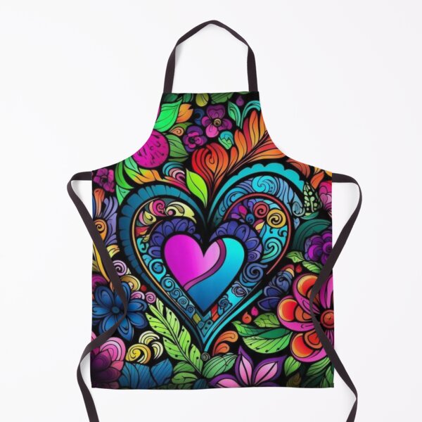 Item preview, Abstract hearts and floral decorations in bright colors designed and sold by Blessinger77.