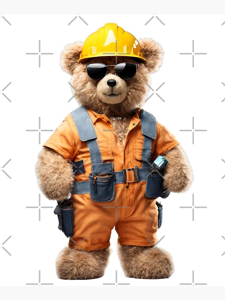 Construction worker teddy bear on sale