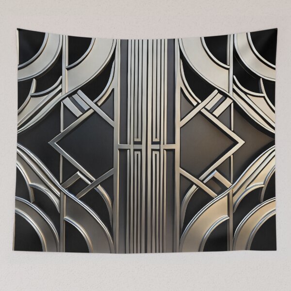 Item preview, silver art deco style 010 designed and sold by fleesphotos.