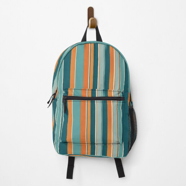 Item preview, Vintage Retro Vertical Stripe Mid Mod Cozy Boho Accent Piece  Teal, Orange designed and sold by Prints and Lifestyle.