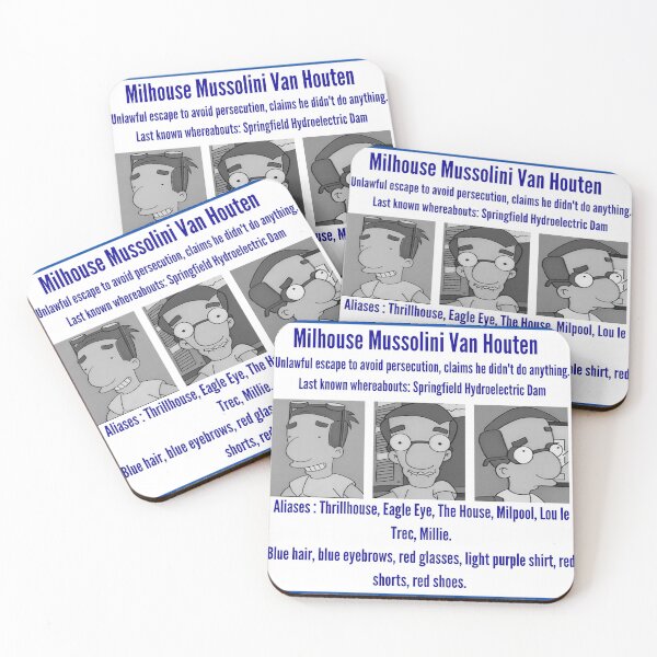 Item preview, Milhouse - Wanted by the FBI designed and sold by SimpsonEhhh.