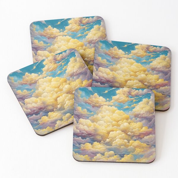Item preview, cloud patterns: a yellow dance of clouds. designed and sold by cloudartage.