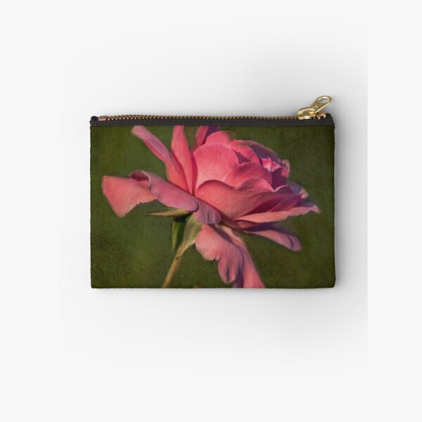 Item preview, Full Blown Pink Rose with Textured Green Background designed and sold by Gerda Grice Photography.