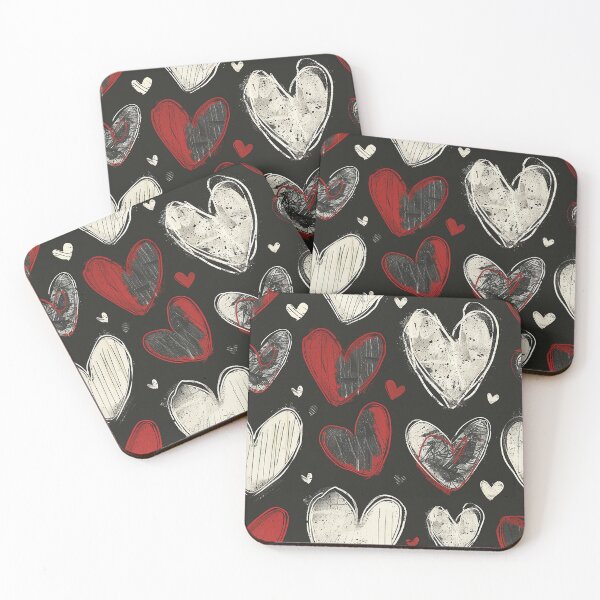 Item preview, Chalkboard Charisma: Abstract Hearts Collection designed and sold by UnTangle.