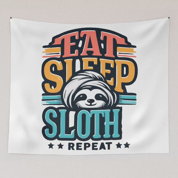 Item preview, Eat Sleep Sloth Repeat - Fun Sloth Lover designed and sold by Designowner.