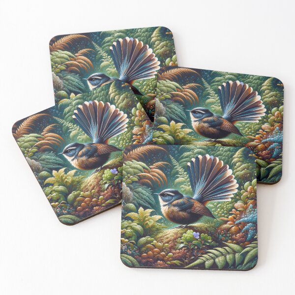 Item preview, Moss and Feather-Piwakawaka Fantail designed and sold by ZenFlowTaiChi.