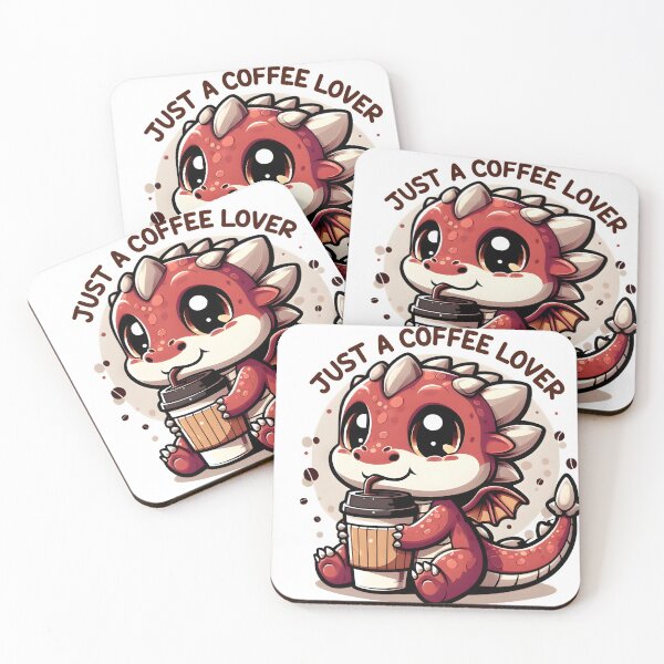 Item preview, A cute dragon drinking coffee  designed and sold by Zatch-Bell.