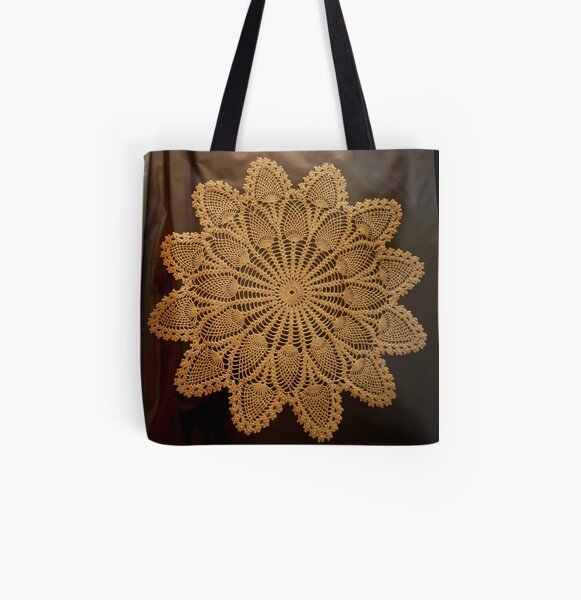 Gloves and Doily All Over Print Tote Bag