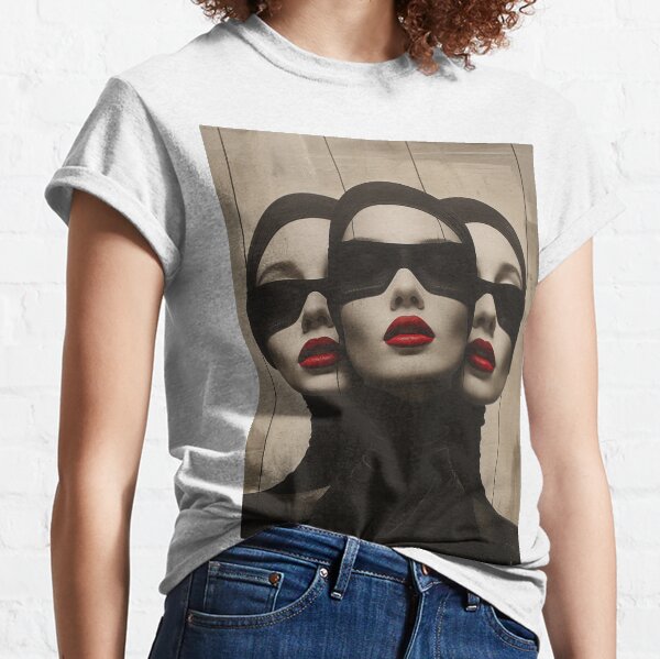 Item preview, A group of women with black masks and red lipstick designed and sold by VUK VESOVIC.