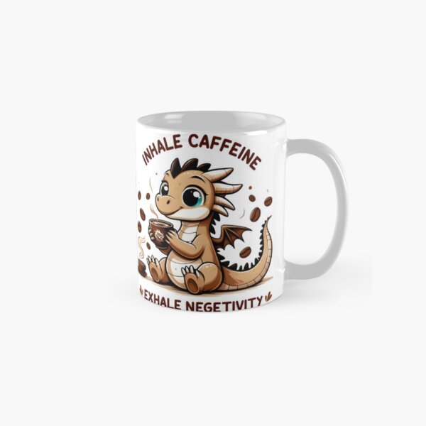 Item preview, A cute dragon drinking coffee  designed and sold by Zatch-Bell.