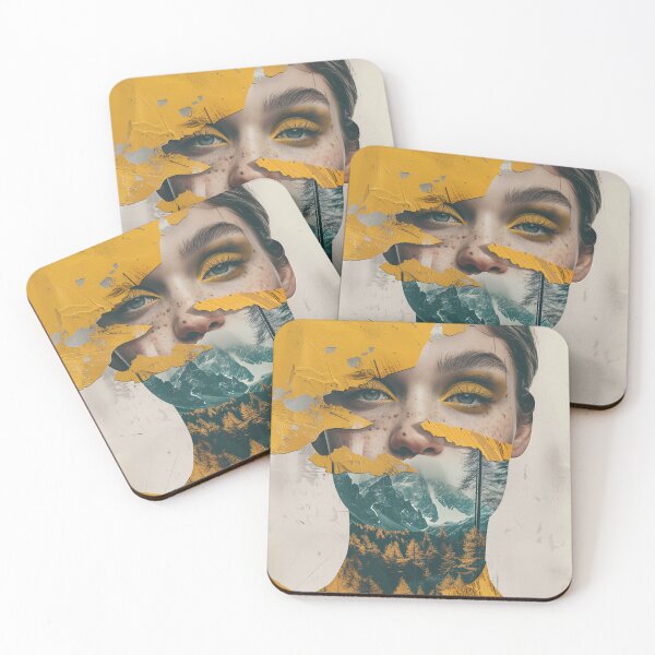 Item preview, Mountain Double Exposure Woman | Nature Fusion Portrait Art designed and sold by VUK VESOVIC.