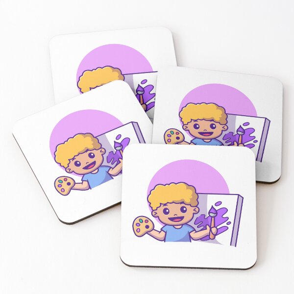 Item preview, Artistic Explorer: Cute Boy with Paintbrush designed and sold by hjian8219.