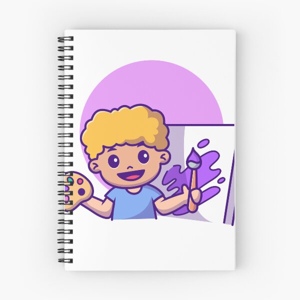 Item preview, Artistic Explorer: Cute Boy with Paintbrush designed and sold by hjian8219.