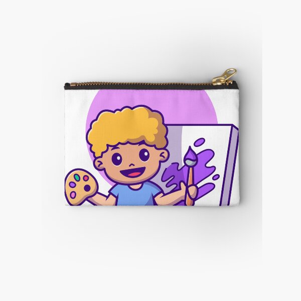 Item preview, Artistic Explorer: Cute Boy with Paintbrush designed and sold by hjian8219.