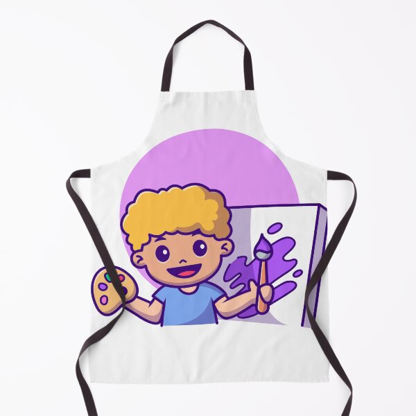 Item preview, Artistic Explorer: Cute Boy with Paintbrush designed and sold by hjian8219.