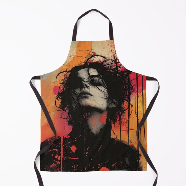 Item preview, Paint Drip Woman Long Hair | Expressive Abstract Art Print designed and sold by VUK VESOVIC.