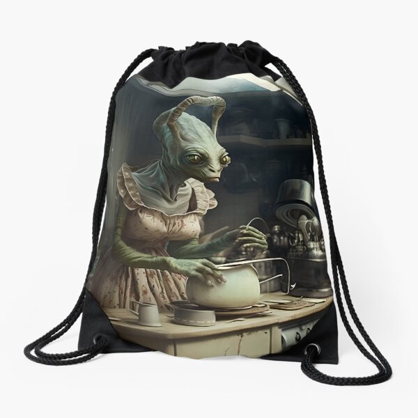 Item preview, Retro Alien Housewife designed and sold by ai-depot.