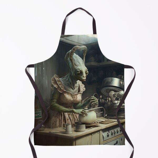 Item preview, Retro Alien Housewife designed and sold by ai-depot.
