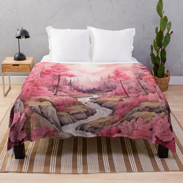 Item preview, Pink forest watercolor art designed and sold by shokA Design.