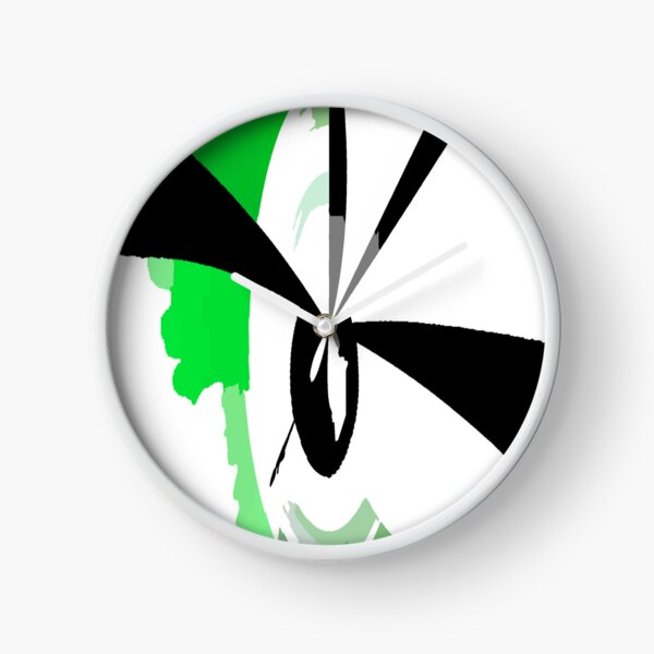 Abstract Green Clock