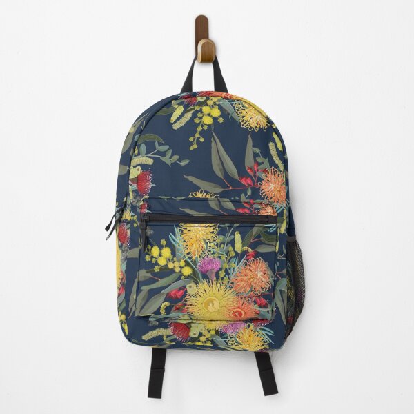 Item preview, Australian Summer Bush Blooms Royal Blue Pattern designed and sold by Sketchbook Designs.
