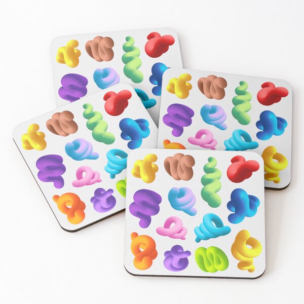 Item preview, Abstract Fluidity: Colorful Twisted 3D Clipart Set" designed and sold by hjian8219.