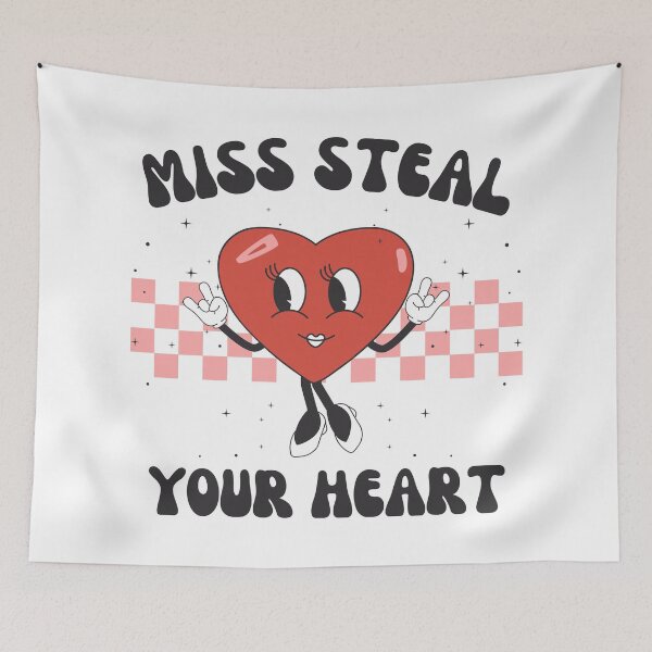 Item preview, "Miss Steal", a cartoon character with blinking eyes. designed and sold by KnockingLouder.