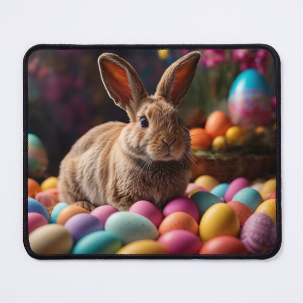 Item preview, cute Rabbit hare Easter eggs celebration hunt brown photo designed and sold by Meena-tta.