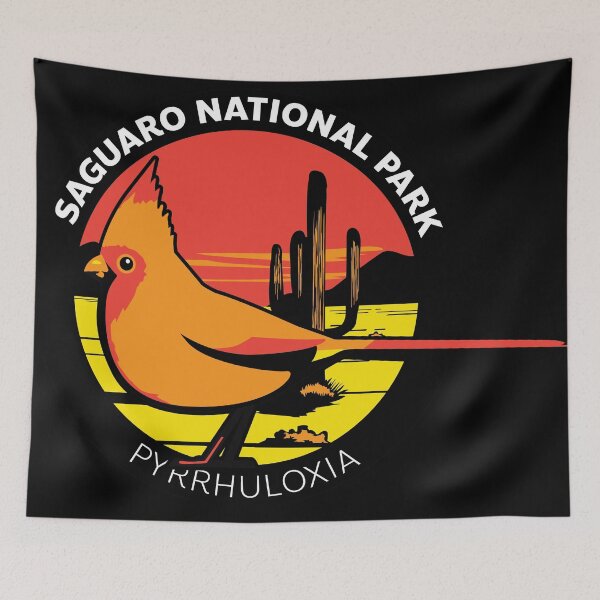 Item preview, Saguaro National Park Pyrrhuloxia Sticker designed and sold by SUPERHERON.