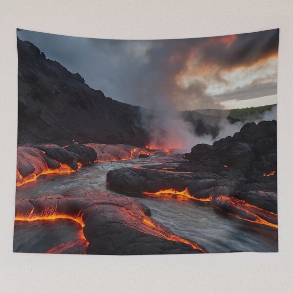 Item preview, Magmatic Rivers At Volcano Filled With Lava designed and sold by SassyArtistry.