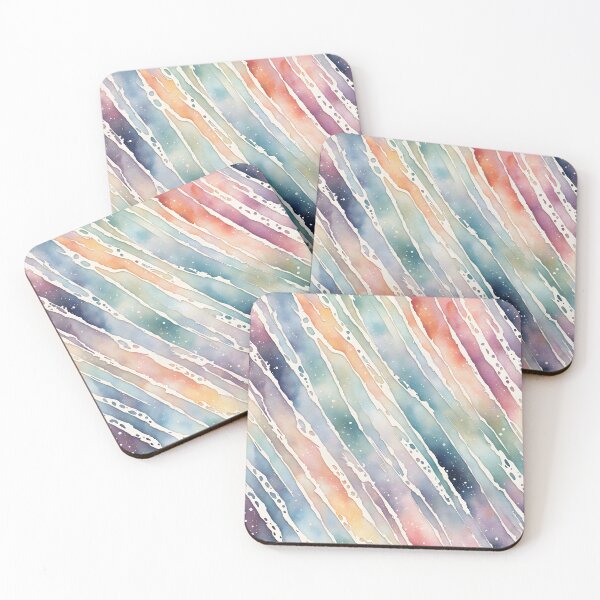 Item preview, Oblique rainbow pastel stripes pattern designed and sold by Naturitude.