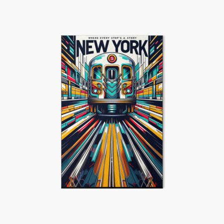 Artikel-Vorschau von New York Subway-Geschichte NYC Subway Train, designt und verkauft von MayaDelaye.