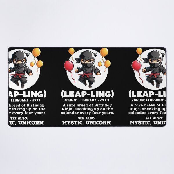 Item preview, Leapling Definition Ninja Born Feb 29th Leap Day Birthday designed and sold by GravitiTees.