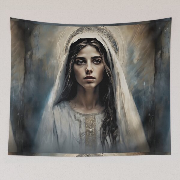 Item preview, Painting of Holy Mary with visible halo  designed and sold by bogfl.