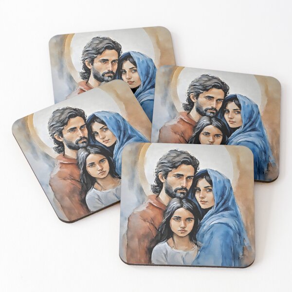 Item preview, watercolor impression with Holy Family designed and sold by bogfl.
