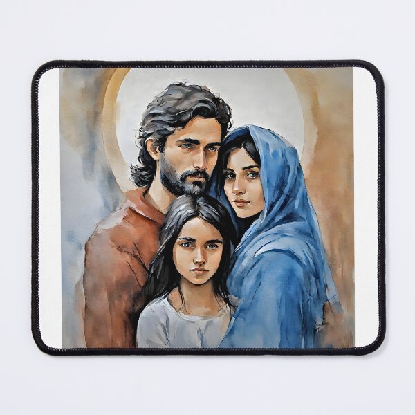 Item preview, watercolor impression with Holy Family designed and sold by bogfl.