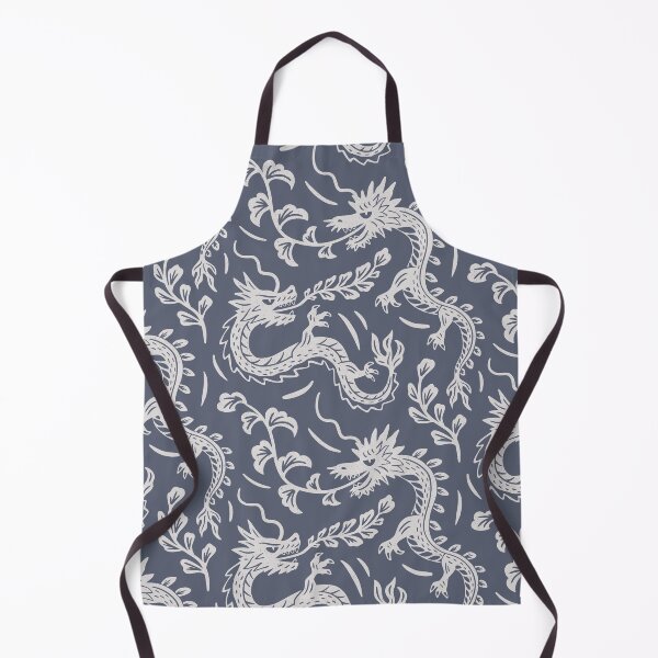 Item preview, Japanese dragons block print navy blue - year of the dragon 2024 designed and sold by Muxune.