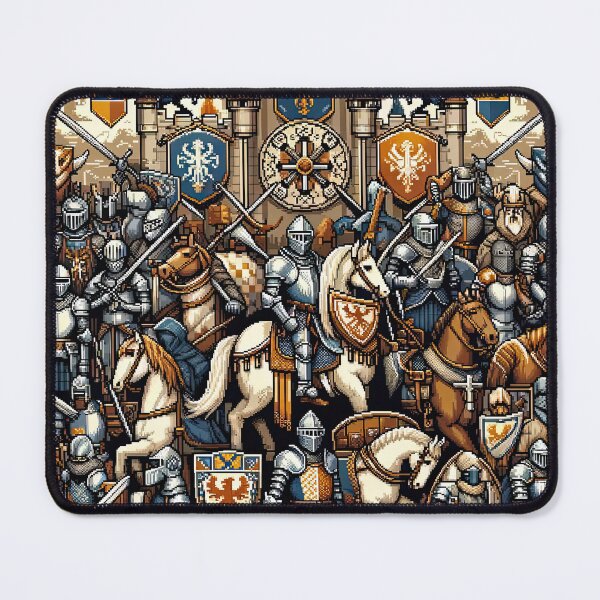 Item preview, seamless pattern knight kingdom designs and elements reminiscent of mythical creatures or medieval scenes designed and sold by rizaldz.