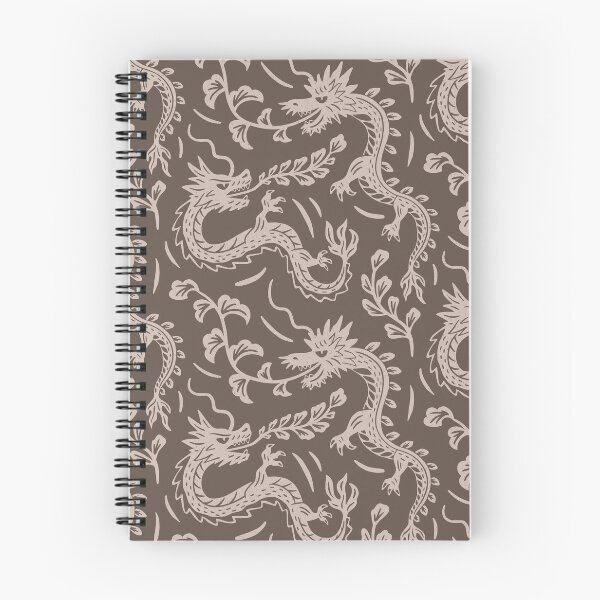 Item preview, Japanese dragons block print brown - year of the dragon 2024  designed and sold by Muxune.
