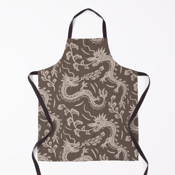 Item preview, Japanese dragons block print brown - year of the dragon 2024 designed and sold by Muxune.