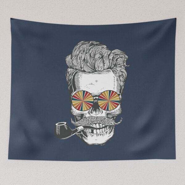 Item preview, Retro Skull Man designed and sold by NettiesWallArt.