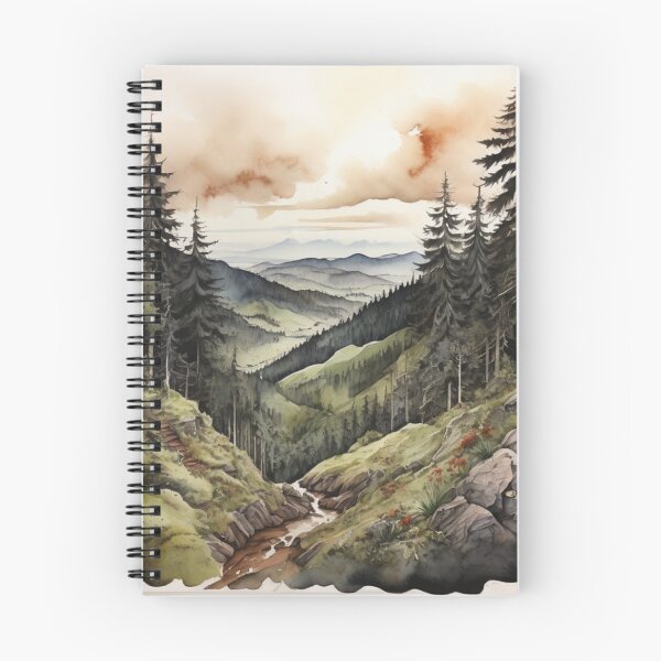 Item preview, Black forest watercolor art designed and sold by shokA Design.
