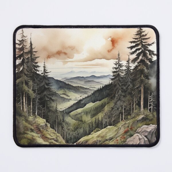 Item preview, Black forest watercolor art designed and sold by shokA Design.