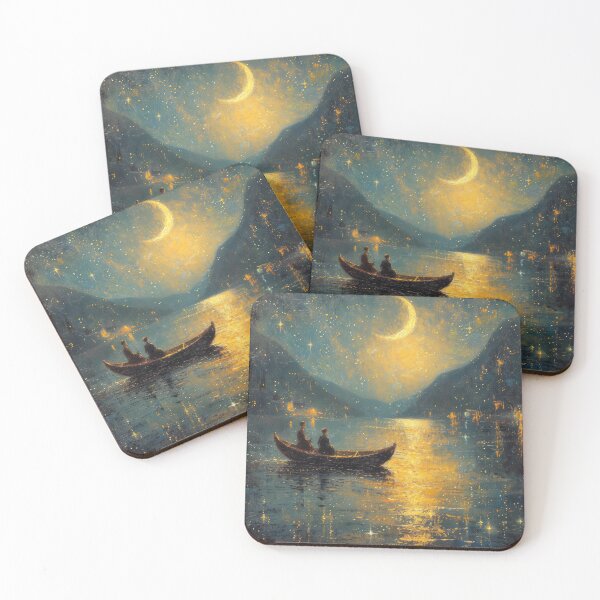 Item preview, Night, romance, moon, inspired by Monet designed and sold by ArtHouseNiklas.