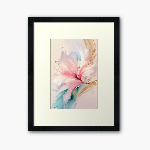 Aperçu de l'œuvre Fleurs abstraites aux couleurs pastel créée et vendue par AdamesArtStudio.